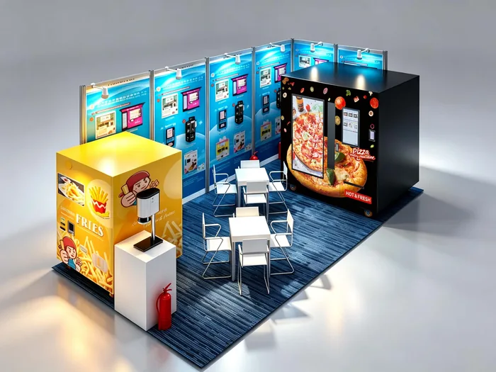 Meet Us at The 140th Canton Fair | Hommy Smoothie Vending Machines, Booth 2.1Y49–50 3 Hommy booth at The 140th Canton Fair — smoothie and vending machines on display